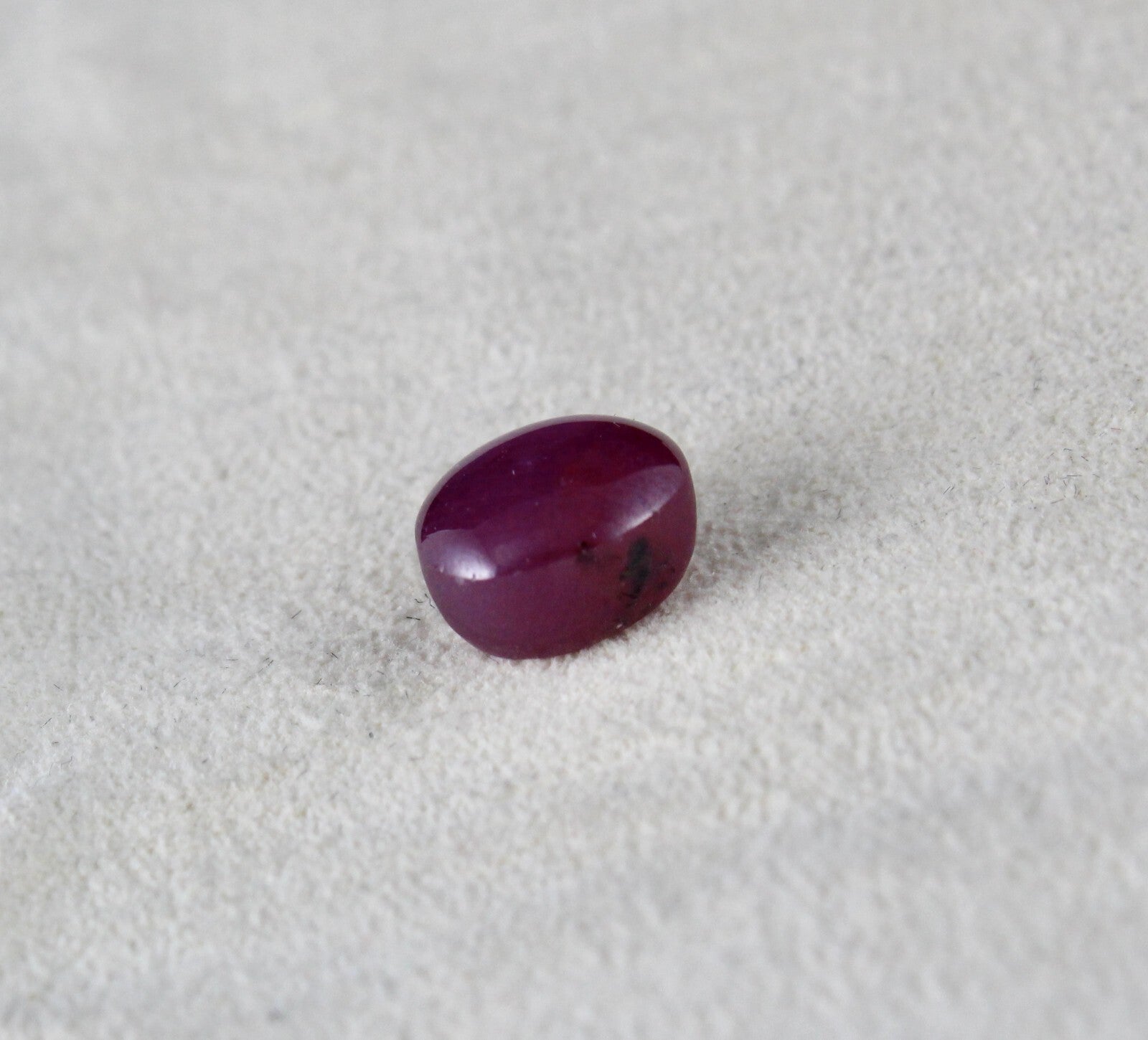 Certified Natural Star Ruby Oval Cabochon 6.17ct Gem For Ring/pendant