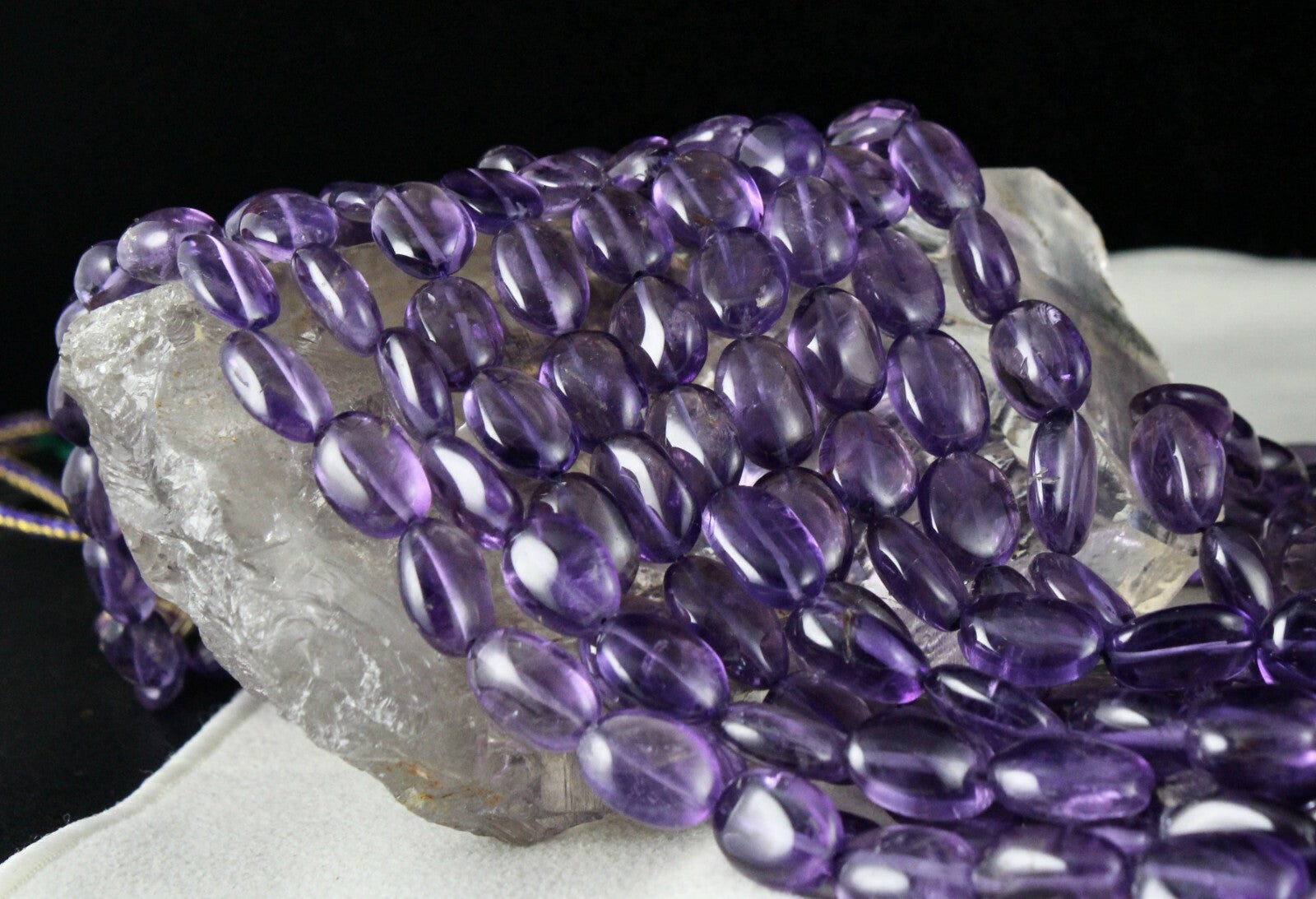 Certified Natural Amethyst Nuggets 1333 Ct Purple Gemstone Fashion Necklace