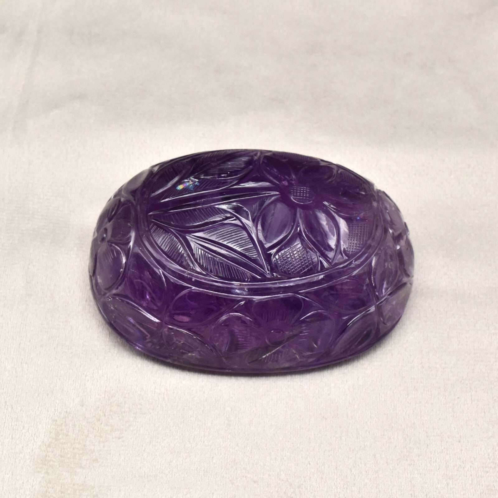 Vintage Oval Natural Amethyst 1940 Ct 90x69mm Gemstone Collector Piece Certified