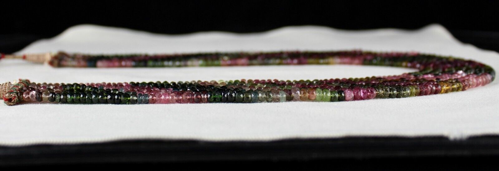 Natural Multi Tourmaline Beads Faceted Round 7L 670 Ct Gemstone Fashion Necklace