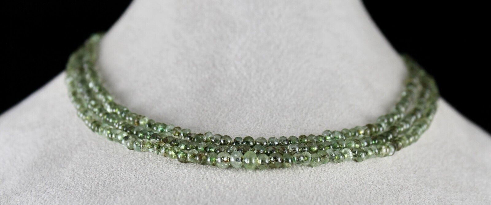 Antique Old Natural Emerald Beads Necklace 3 L 181 Cts Precious Round Gemstone
