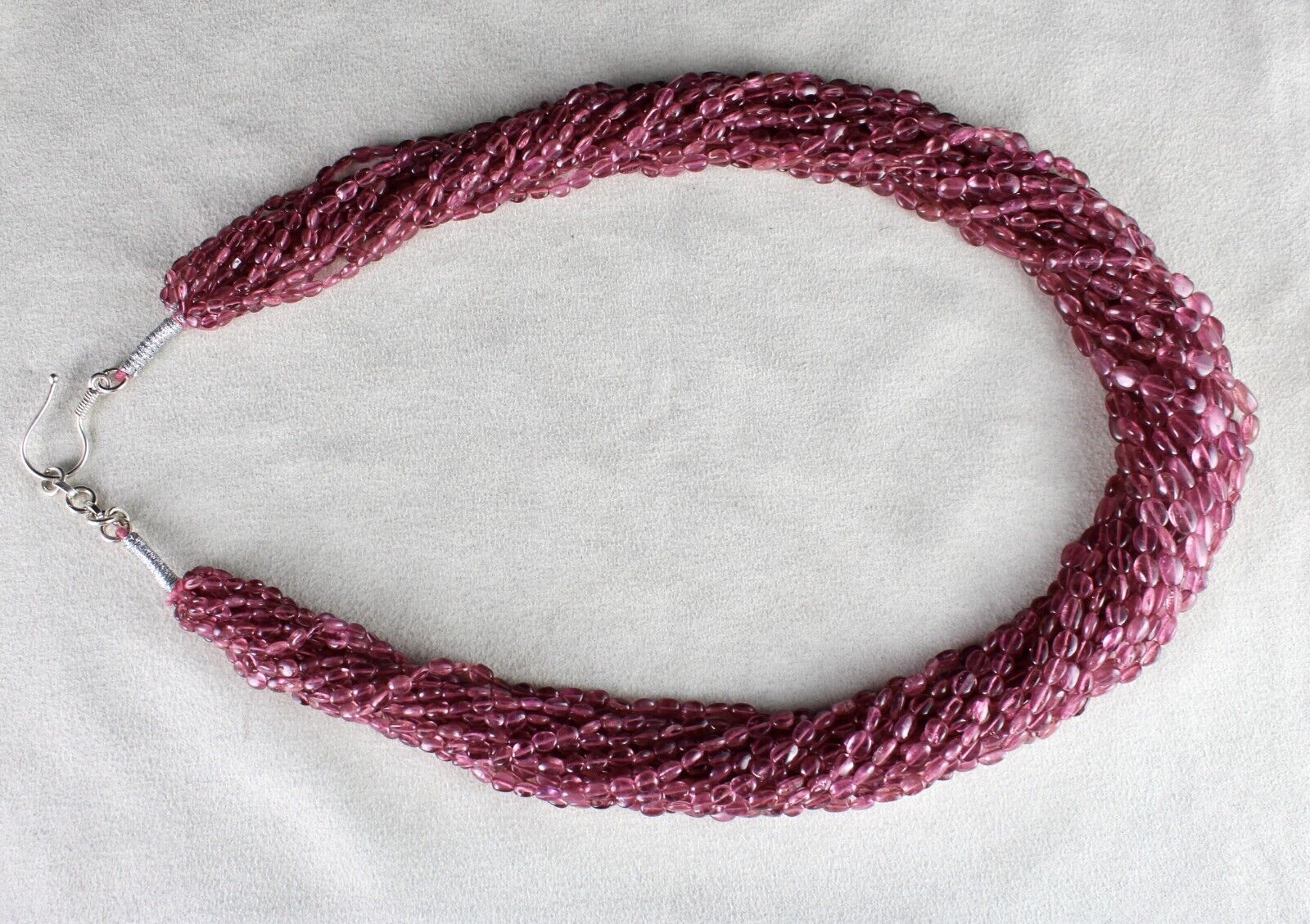 NATURAL PINK TOURMALINE BEADS LONG SHAPE 15 L 745 CT GEMSTONE STATEMENT NECKLACE