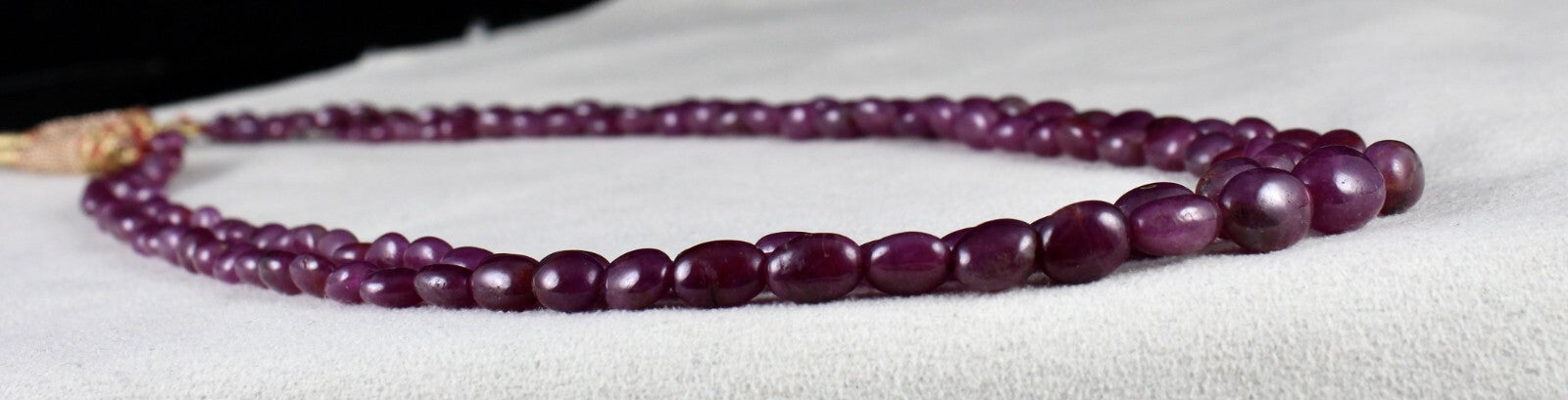 Natural Unheated Ruby Beads Necklace 2 L 212 Ct Gemstone Fashion Jewelry