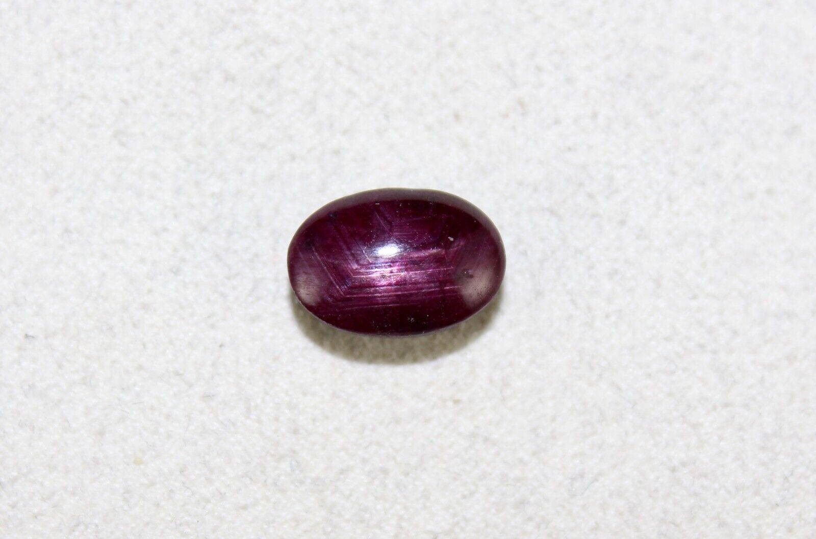 Natural 6 Line Star Ruby Oval Cabochon 7.37 Ct Loose Gemstone For Ring Pendant