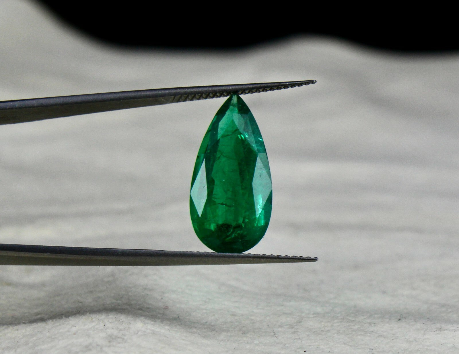 Certified Gsi Zambian Emerald 6.49 Ct Pear Gemstone Ring Pendant