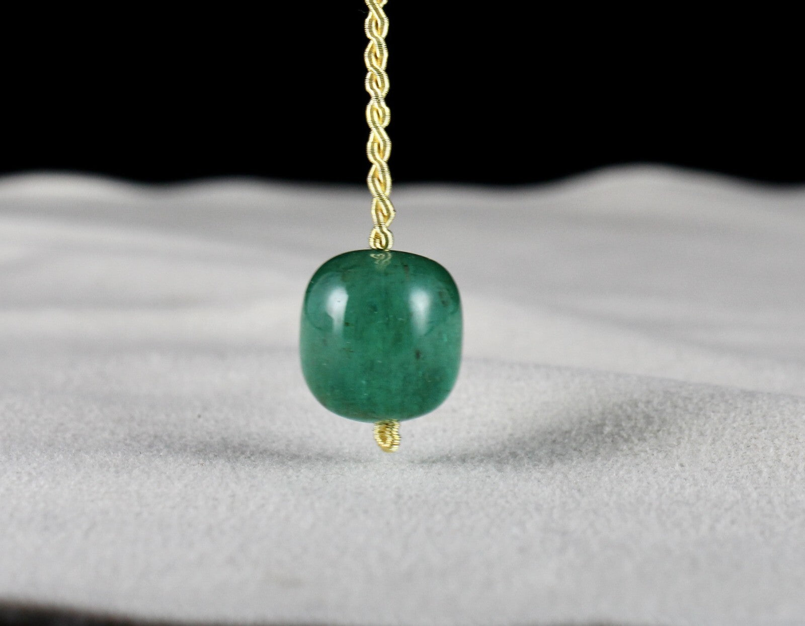 Certified Top Natural Zambian Emerald Bead 23.75 Carats Gemstone Pendant Design