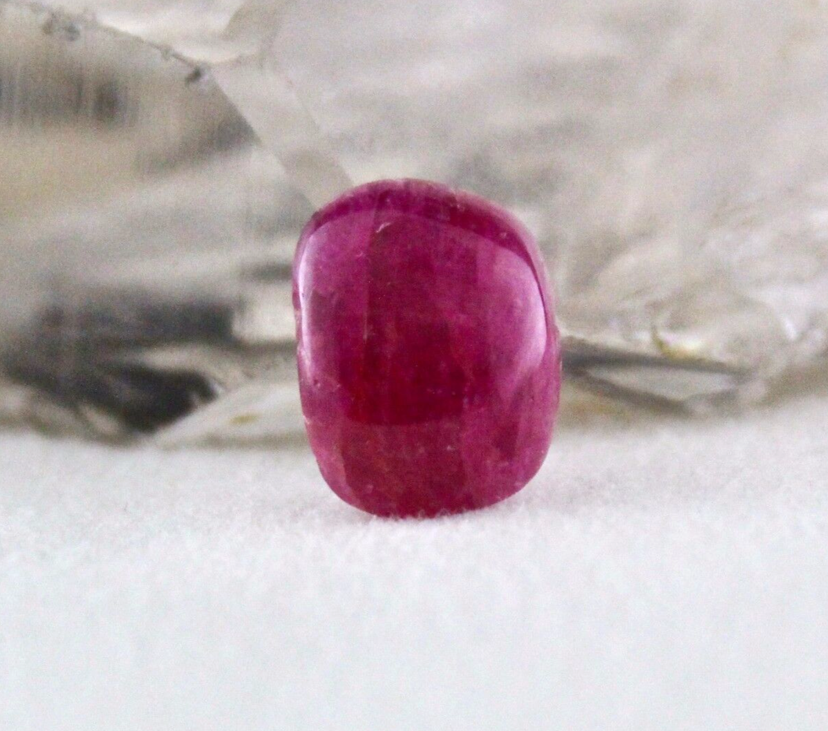 Certified Natural Burma Ruby 8.56 Ct Rectangle Cabochon Gemstone Ring Pendant
