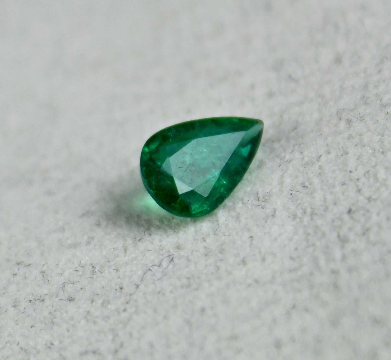 Certified Natural Zambian Emerald Pear Shape Sterling Silver 1.2ct Gemstone Ring