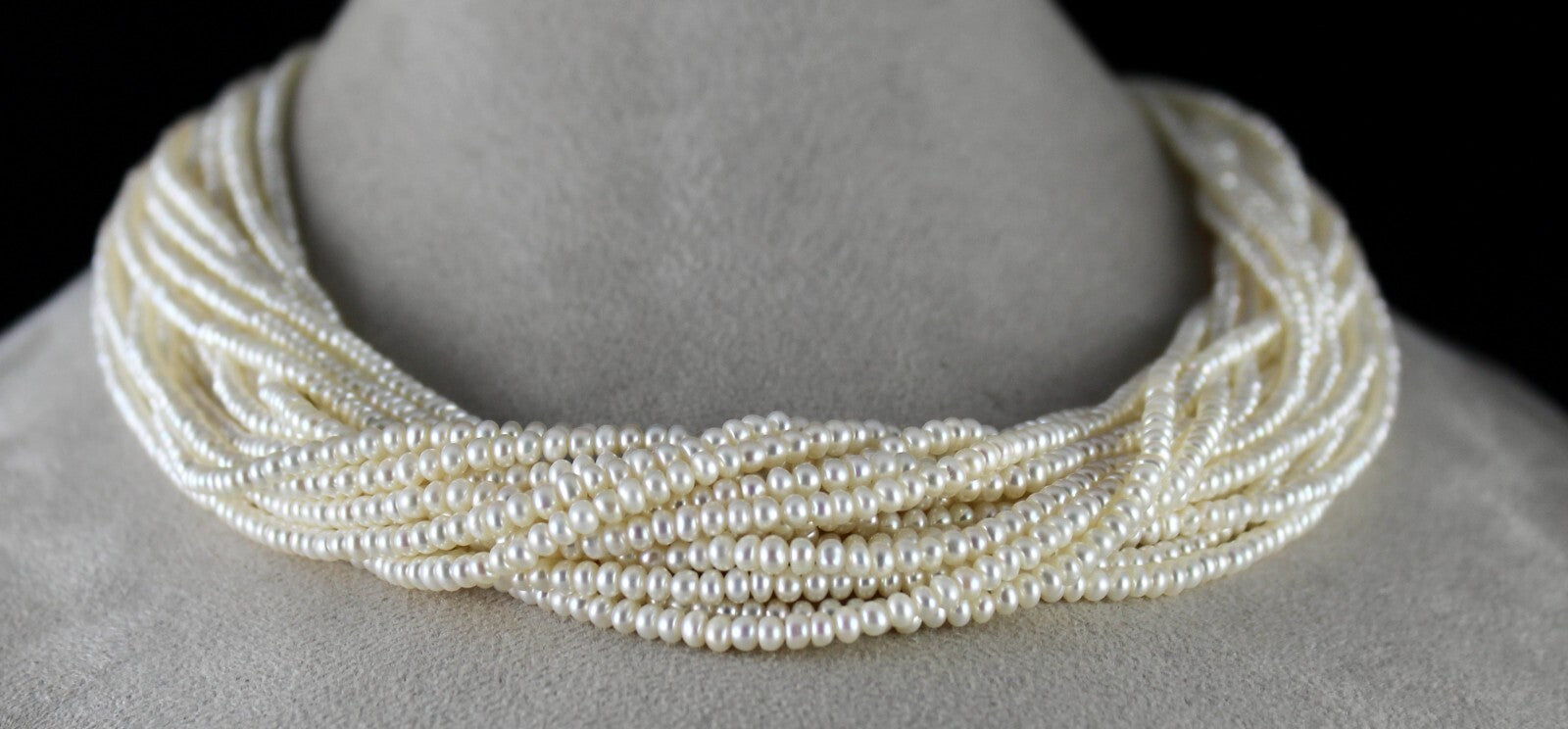 Certified Genuine Freshwater Pearl 807ct Beads Round Gemstone Fashion Necklace