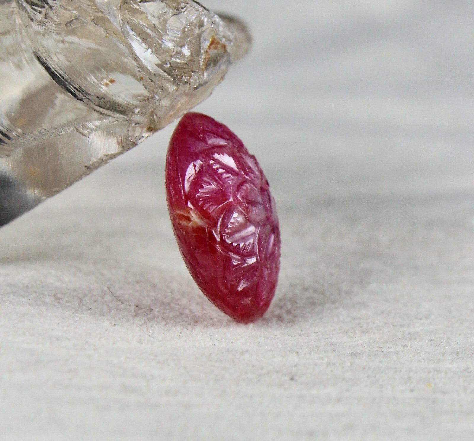 Certified Natural Untreated Ruby 23.78ct Carved Round Cabochon Ring Pendant