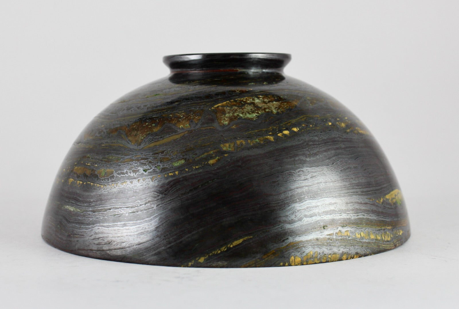 Handcrafted 4.5" Natural Tiger Eye 1565 Ct Gemstone Round Bowl Home Decor