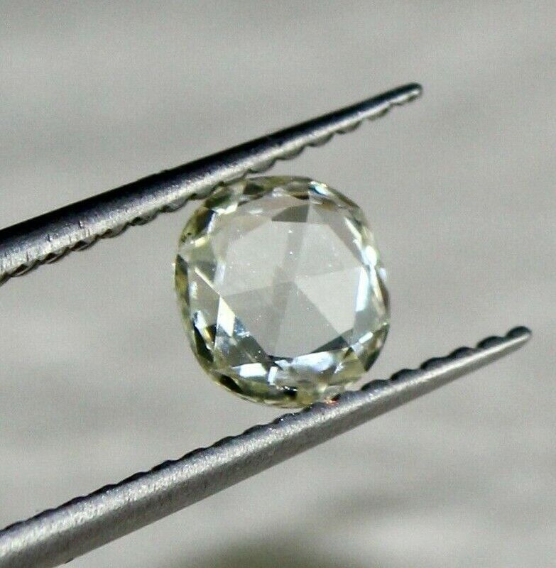 Natural Rose Cut Yellow Diamond Oval Shape 0.65 Cts Loose Stone For Ring Pendant