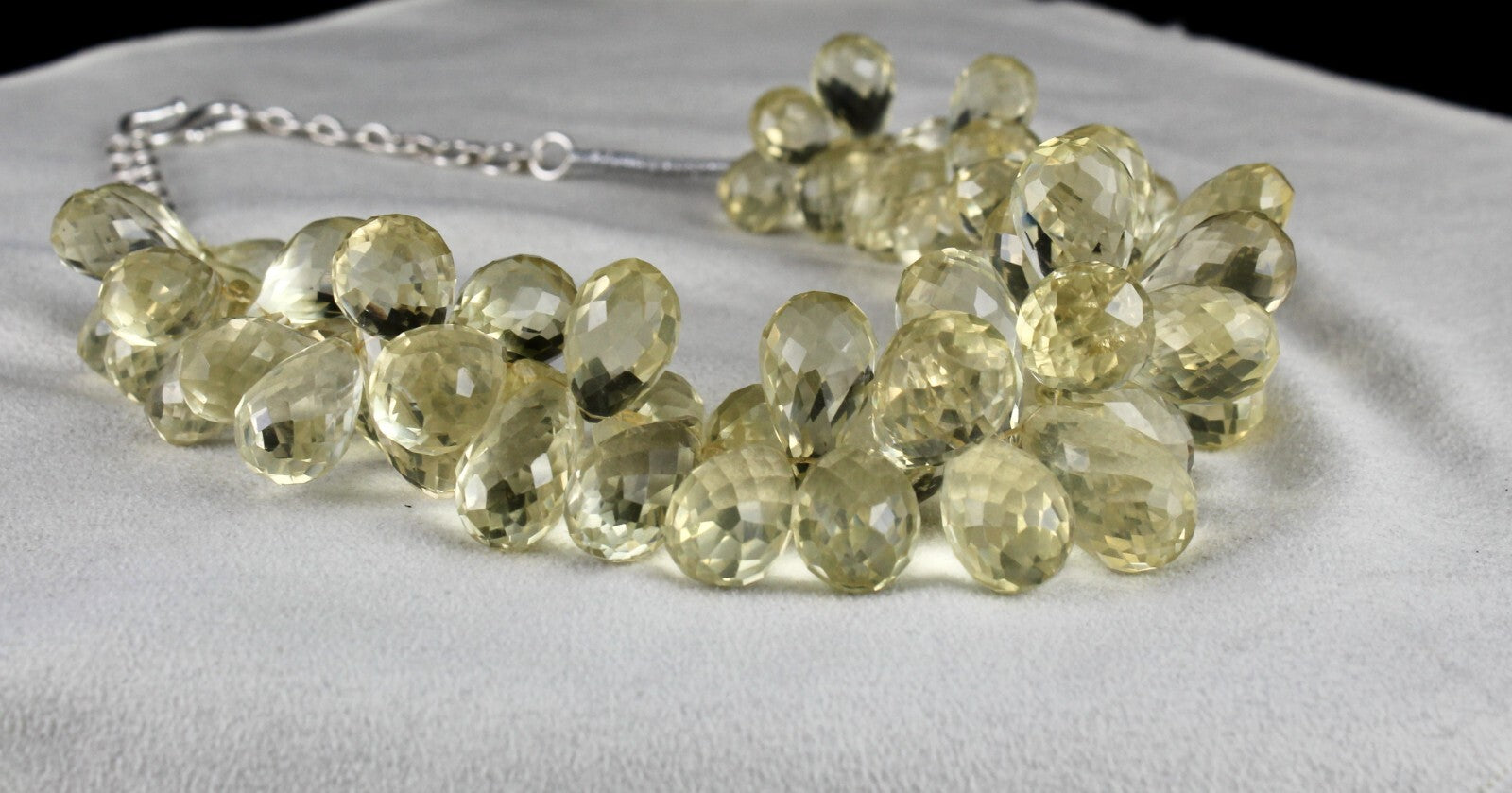 Certified Natural Lemon Quartz Tear Drops 1114 Ct Gemstone Party Necklace