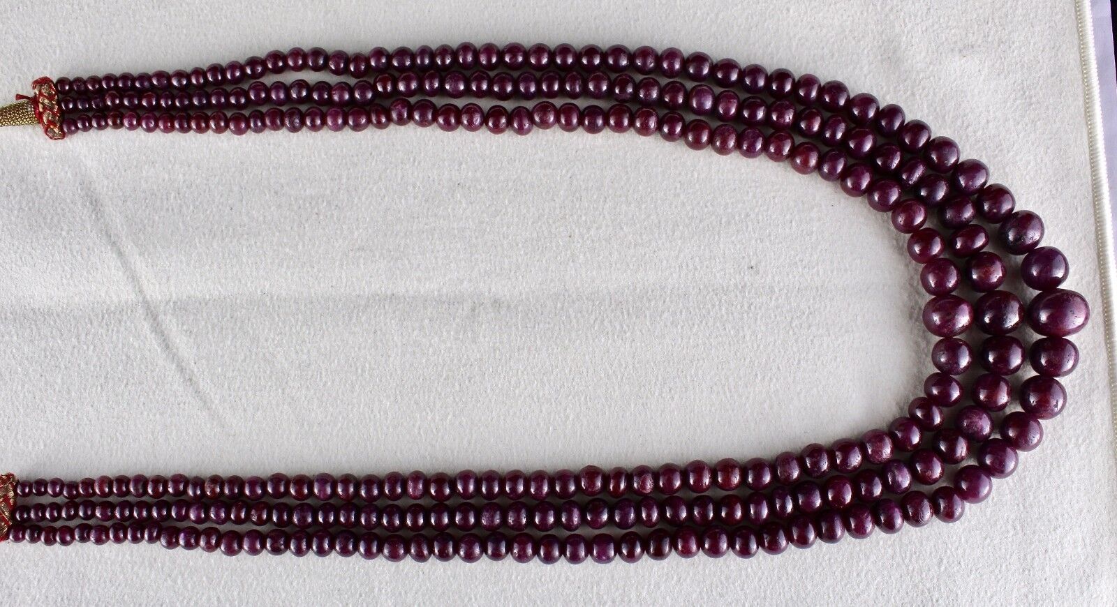 NATURAL UNTREATED RUBY BEADS ROUND GEMSTONE 15 MM 861 CARATS LADIES NECKLACE
