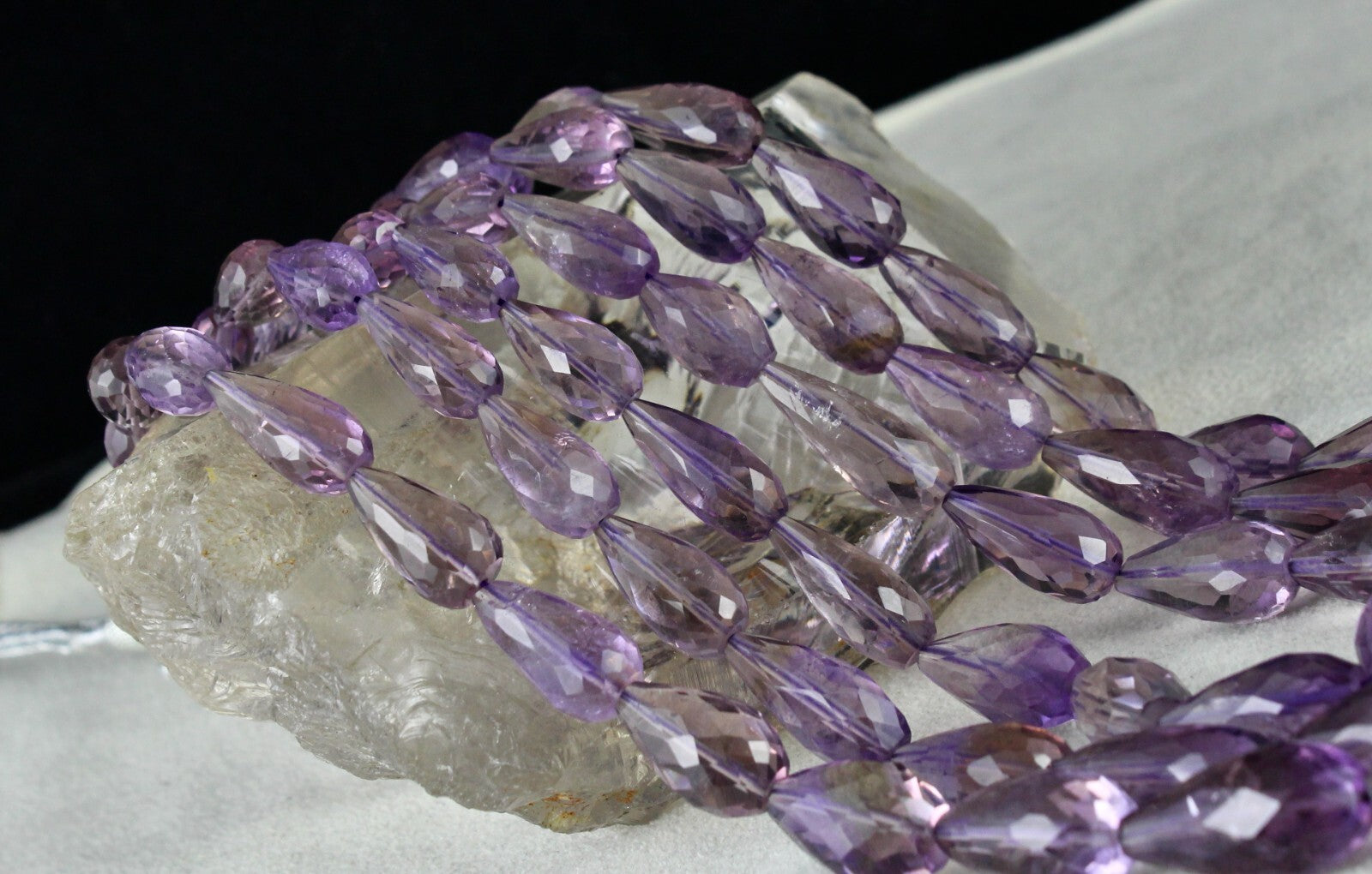 Certified Natural Purple Amethyst 749ct Tear Drop Gemstone Finest Necklace