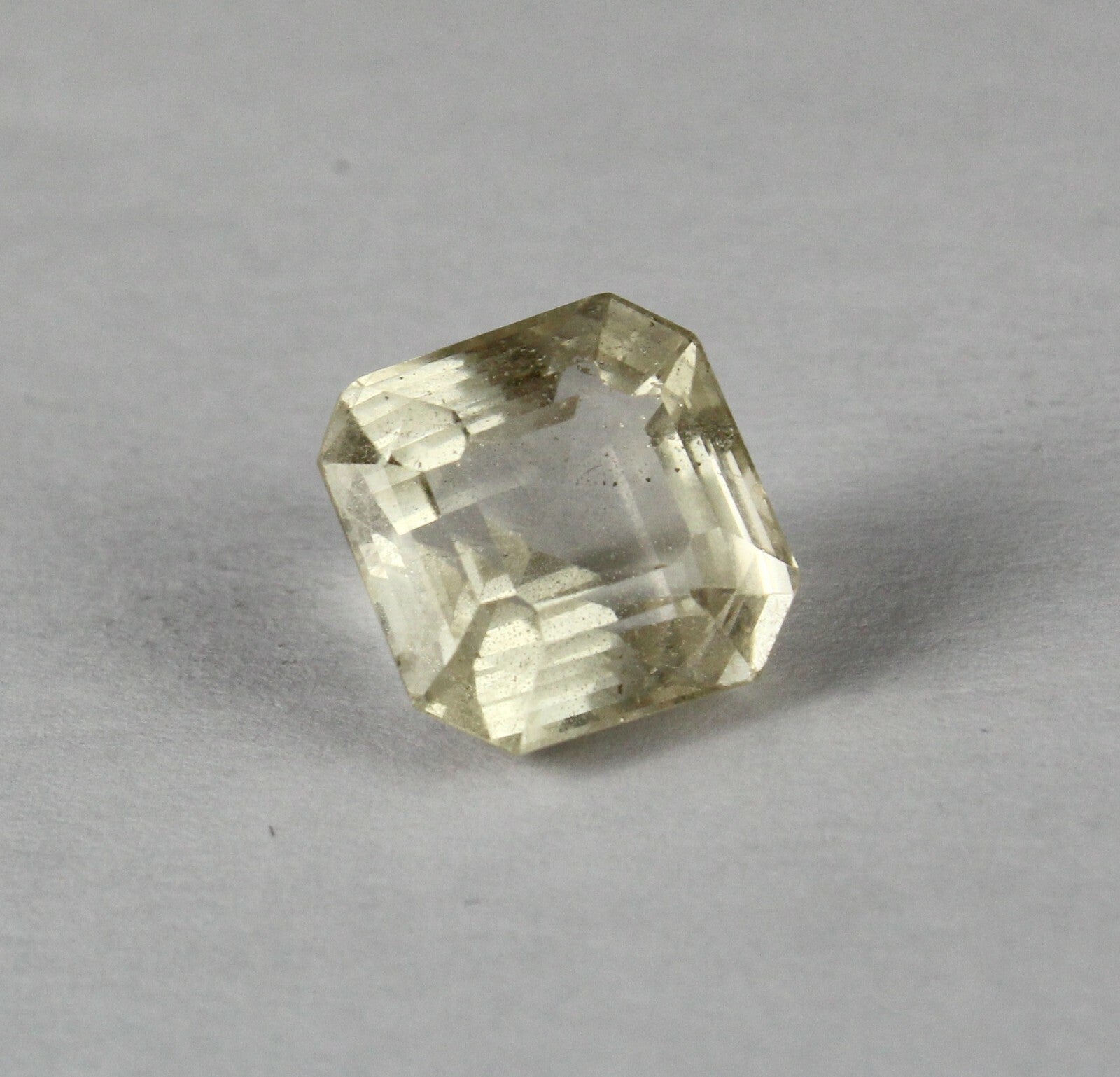 Certified Natural Unheated Yellow Sapphire 10.70ct Octagon Sterling Silver Ring