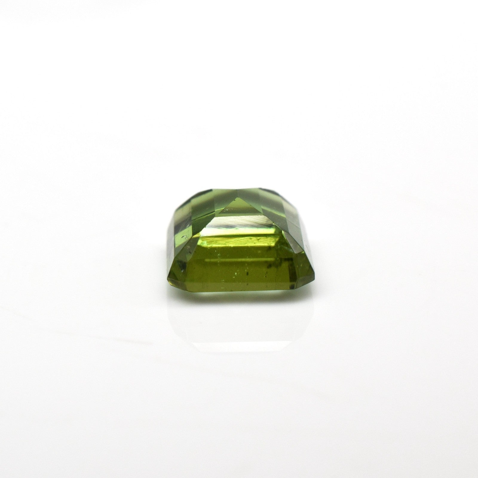 Certified Natural Green Tourmaline 3.39 Ct Octagon Cut Gemstone Ring Pendant