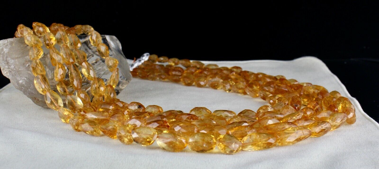 Natural Yellow Citrine Beads Tumble 5 L 1761 Ct Gemstone Fashion Necklace