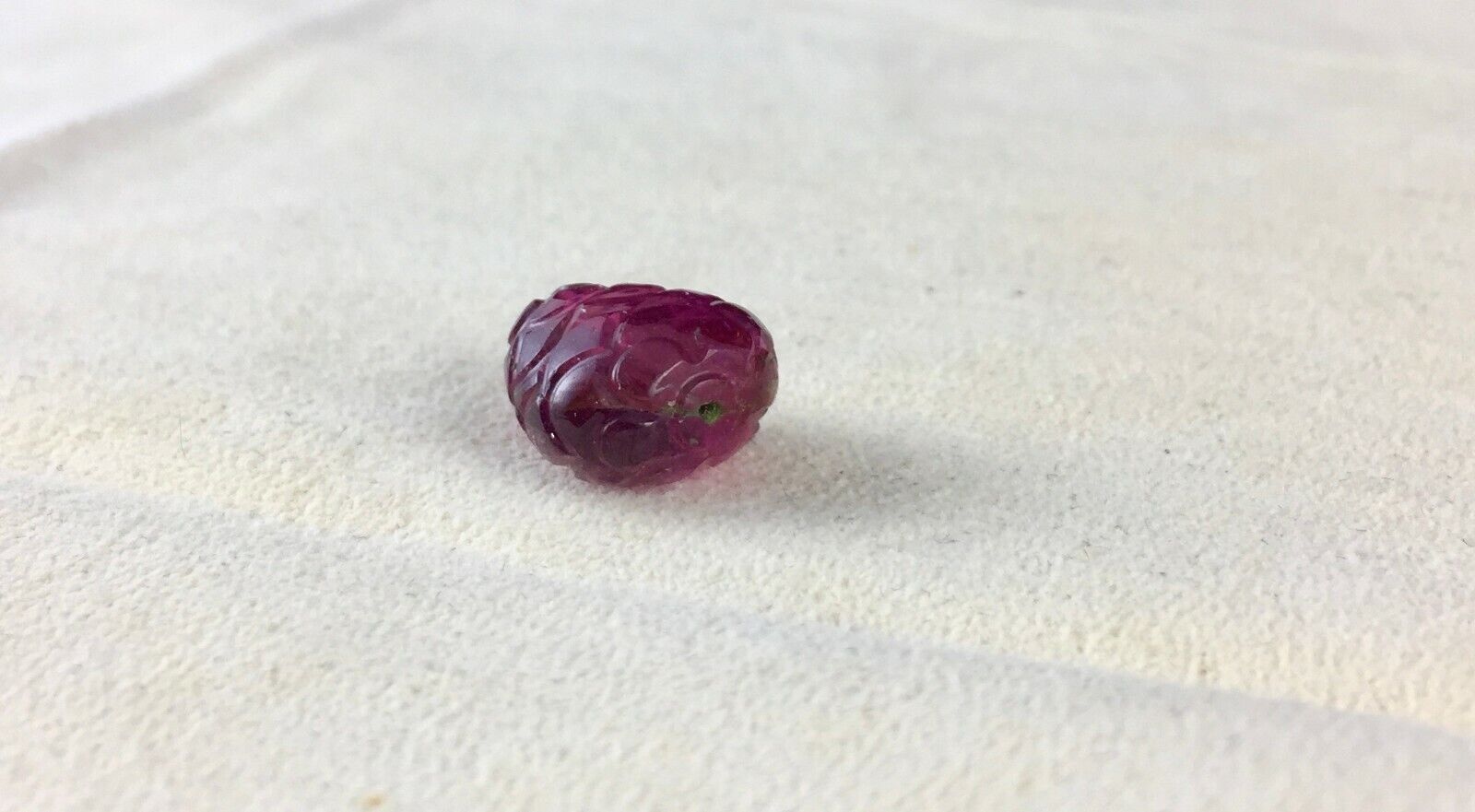 NATURAL TOURMALINE CARVED CABOCHON DRILLED BEAD 11.83 CTS GEMSTONE FOR PENDANT