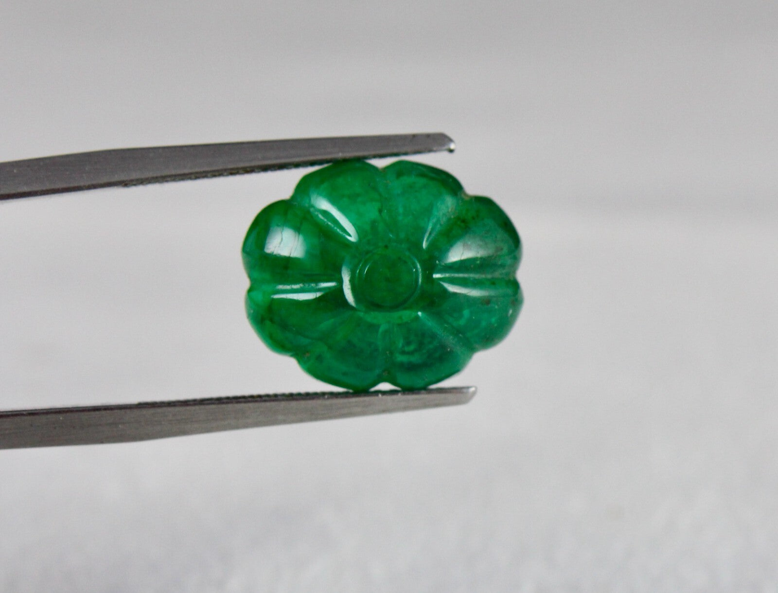 Certified Natural Emerald Flower 21.24 Ct 15x12mm Gemstone Earrings Pair