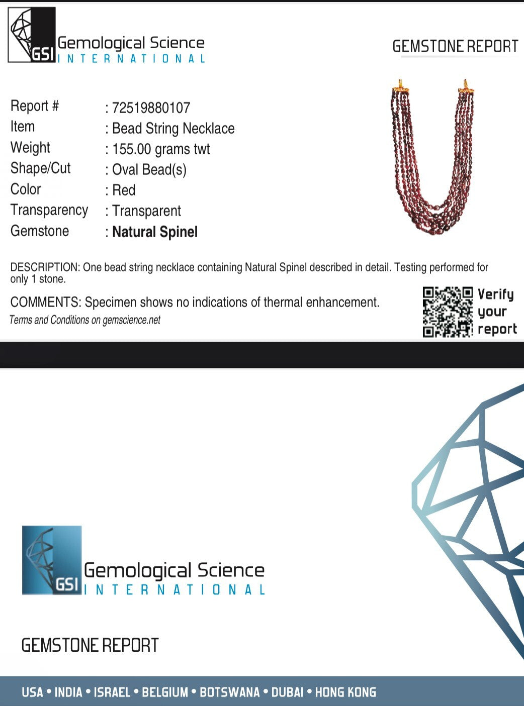 Certified Natural Spinel Necklace 750 Ct Beaded Cabochon Red Gemstone Beads