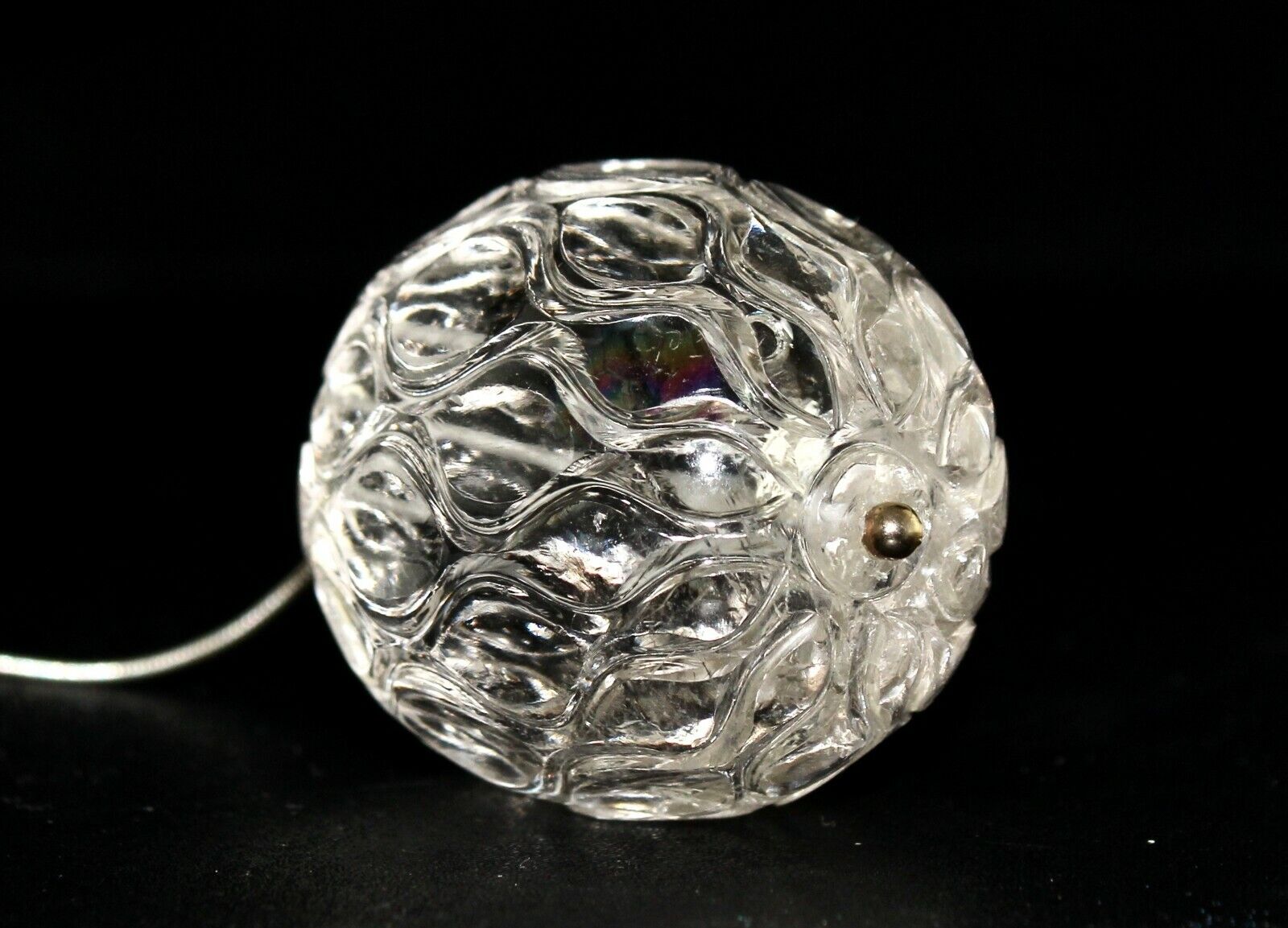 NATURAL WHITE ROCK CRYSTAL QUARTZ BEADS CARVED LONG 1 PCS 508 CARATS GEMSTONE
