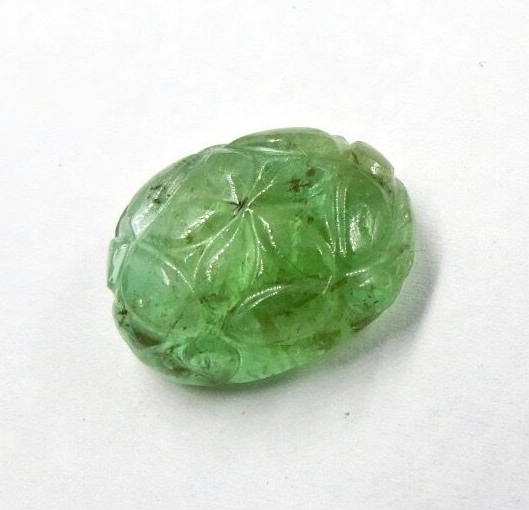 Certified Natural Emerald 12.75 Ct Oval Gemstone For Ring Pendant Vintage