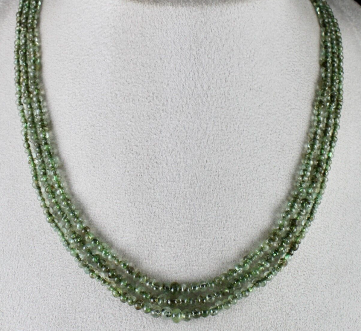 Antique Old Natural Emerald Beads Necklace 3 L 181 Cts Precious Round Gemstone