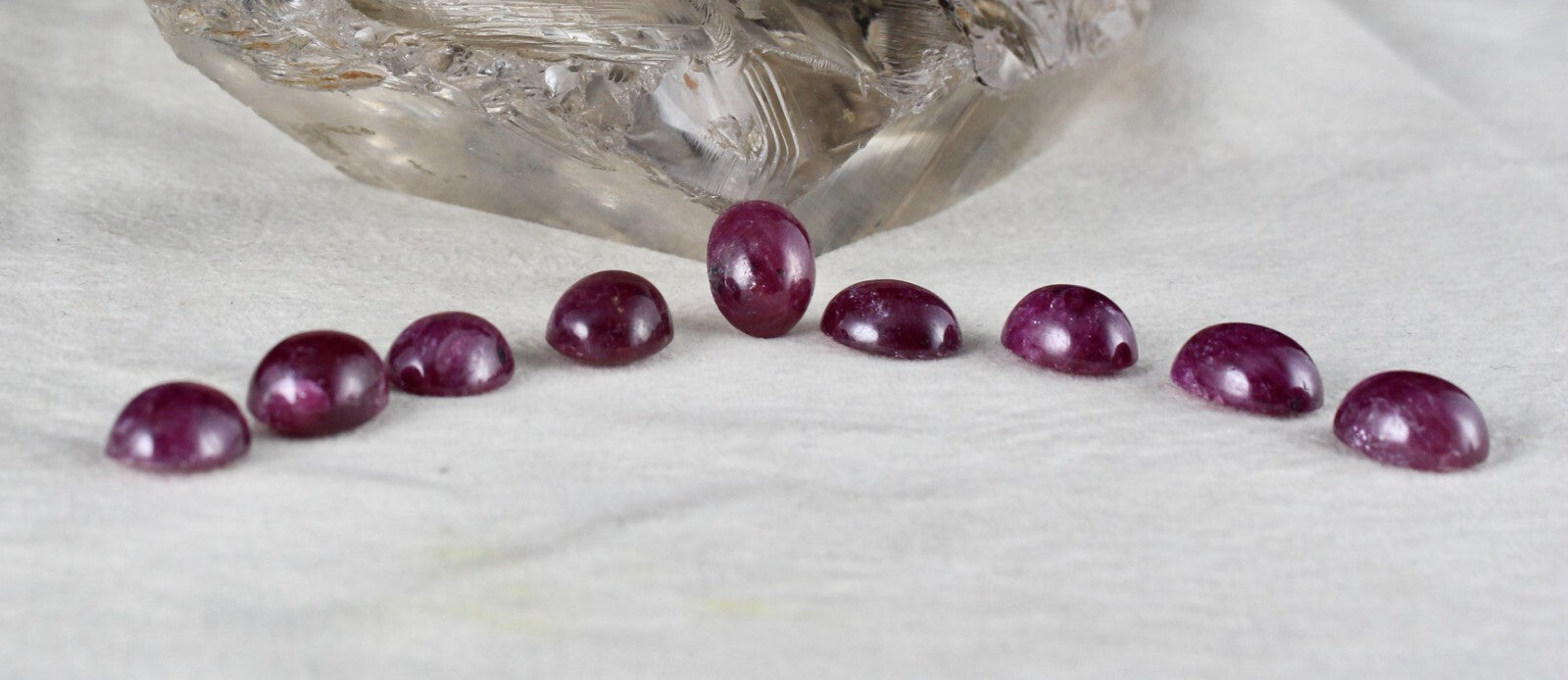 Certified Natural Unheated Ruby Cabochon 53.90ct Sterling Silver Bracelet