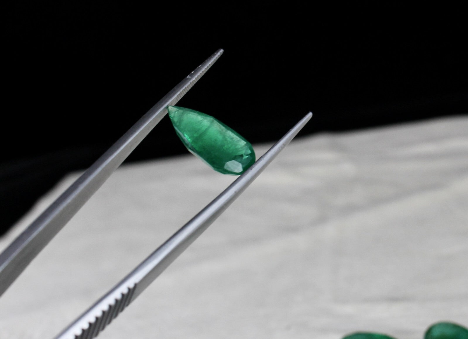 Certified Natural Zambia Emerald 43.50ct Pear Cut Gemstone Ring Earring Set