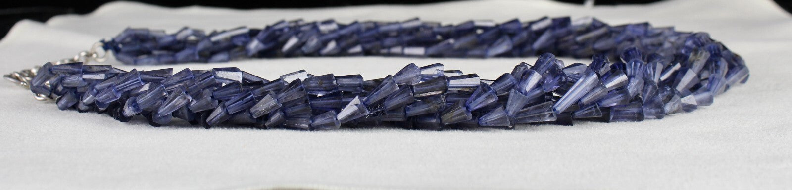 Natural Iolite Teardrops Fancy Blue Gemstone Necklace 498 Ct Fashion Beaded 8 L