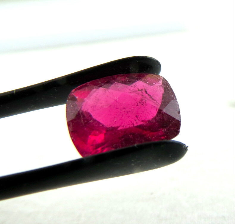 NATURAL RUBELLITE PINK TOURMALINE CUSHION CUT 4.24 CARATS GEMSTONE FOR RING