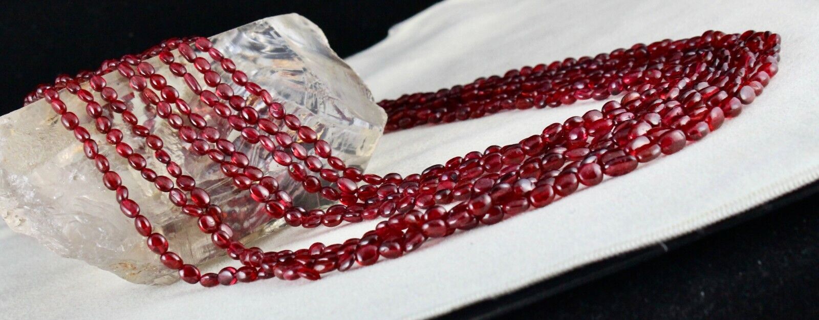 Natural Certified Red Spinel Beads Long 8 L 465 Ct Gemstone Important Necklace