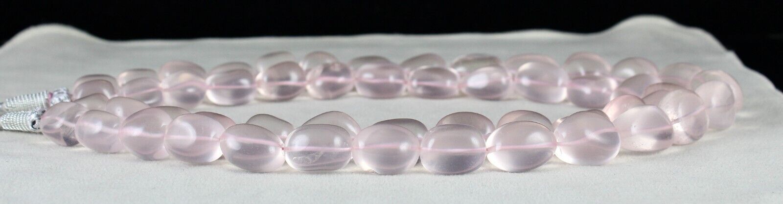 Fine Natural Rose Quartz Beads Nugget 2 L 1181 Ct Gemstone Fashion Pink Necklace