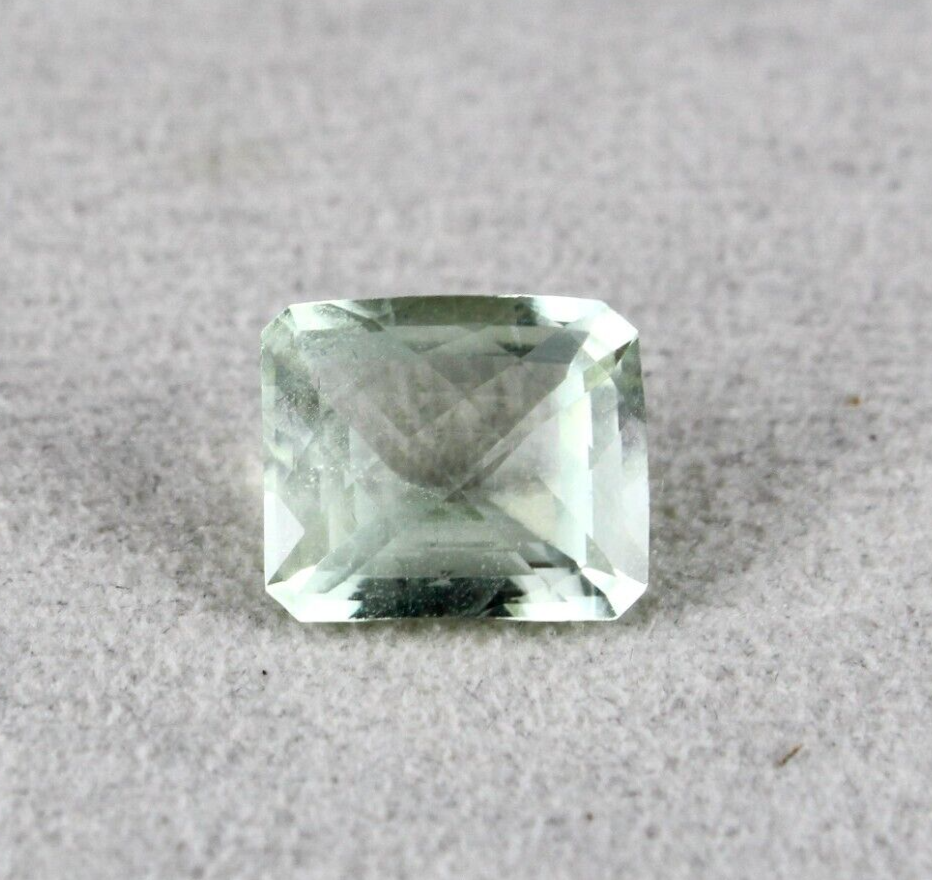 Natural Green Aquamarine 7.29ct Octagon 13x11mm Gemstone Ring Pendant Silver