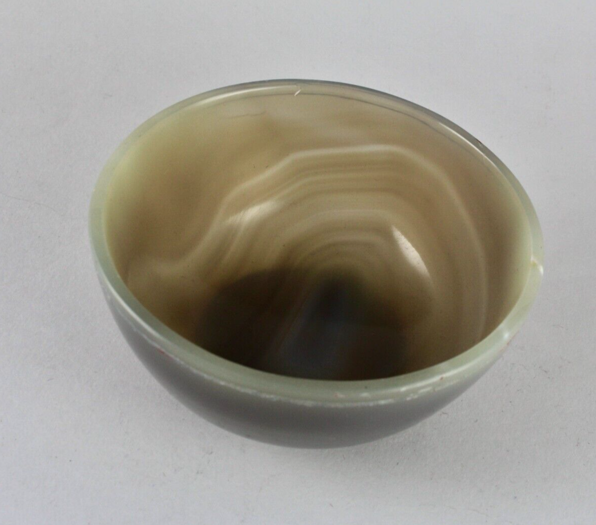 Natural Chalcedony Bowl 960ct Home Decor Hand Crafted Carved Round Designer