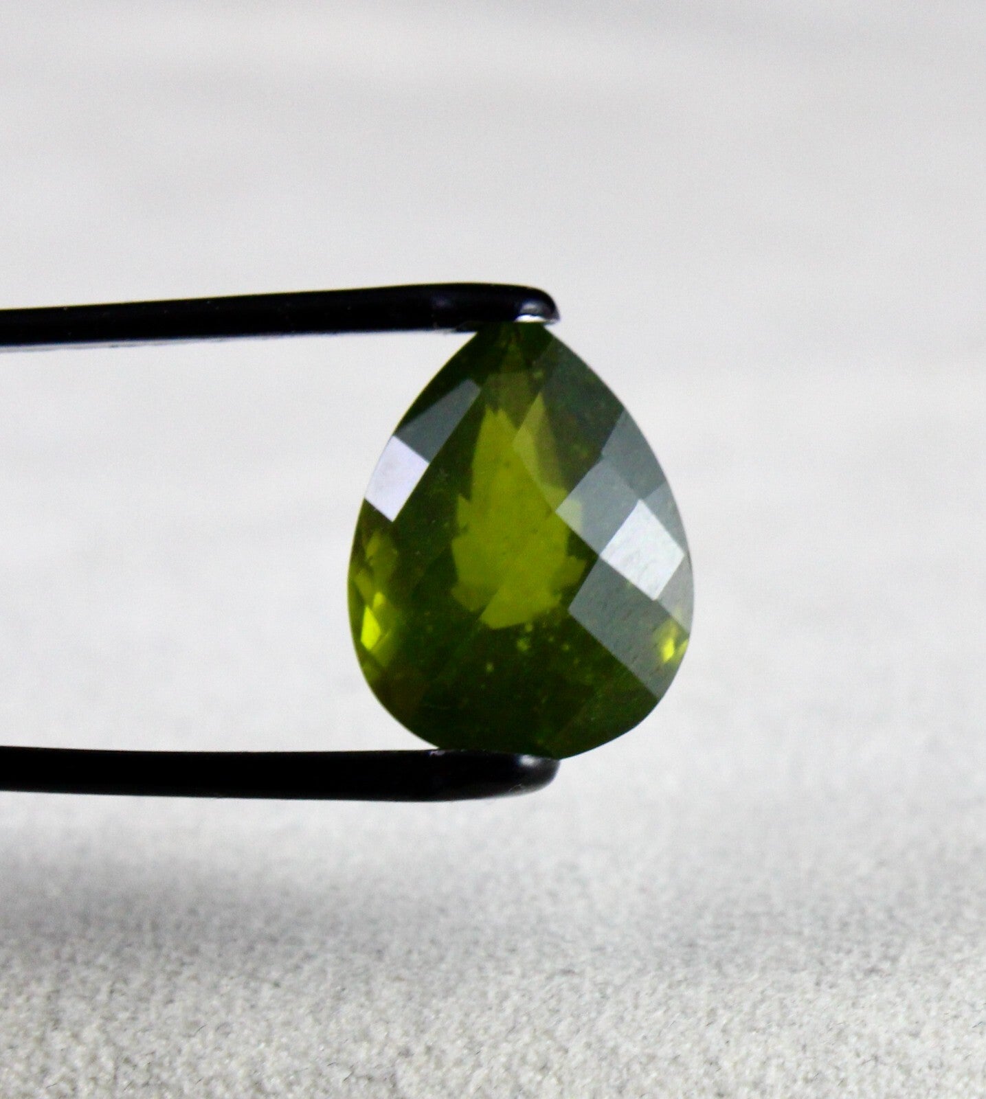 Natural Green Vesuvianite Idocrase Pear 18x13mm 14.51ct Gemstone Ring Pendant