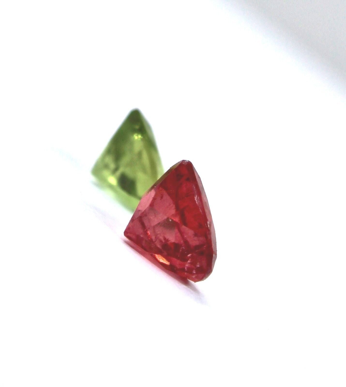 NATURAL MULTI PINK GREEN TOURMALINE HEART SHAPE 3.53 CARATS CUT GEMSTONE DESIGN