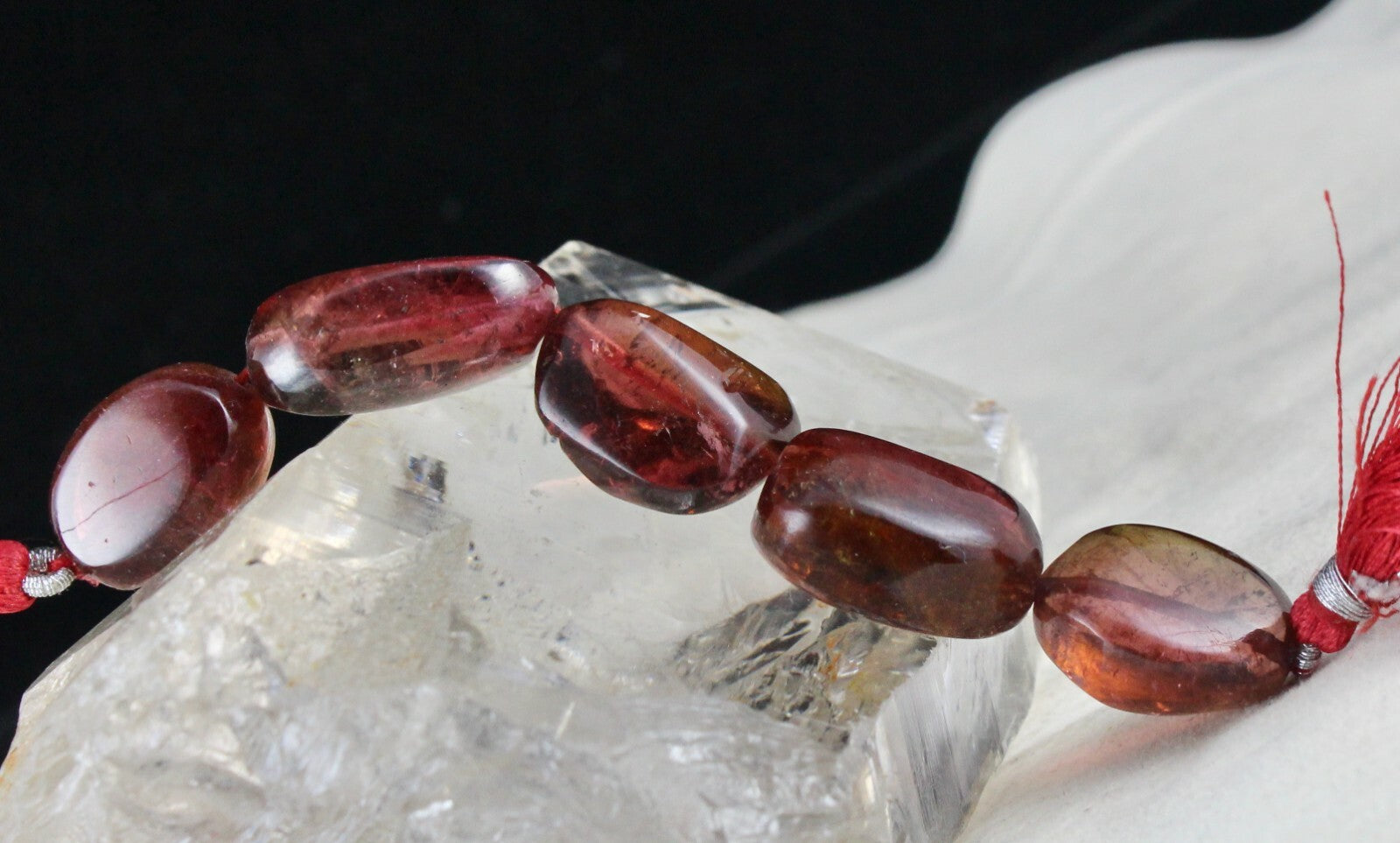 Certified Natural Multi Pink Tourmaline Beads 5 Pcs 167.70 Cts Drilled Gemstone