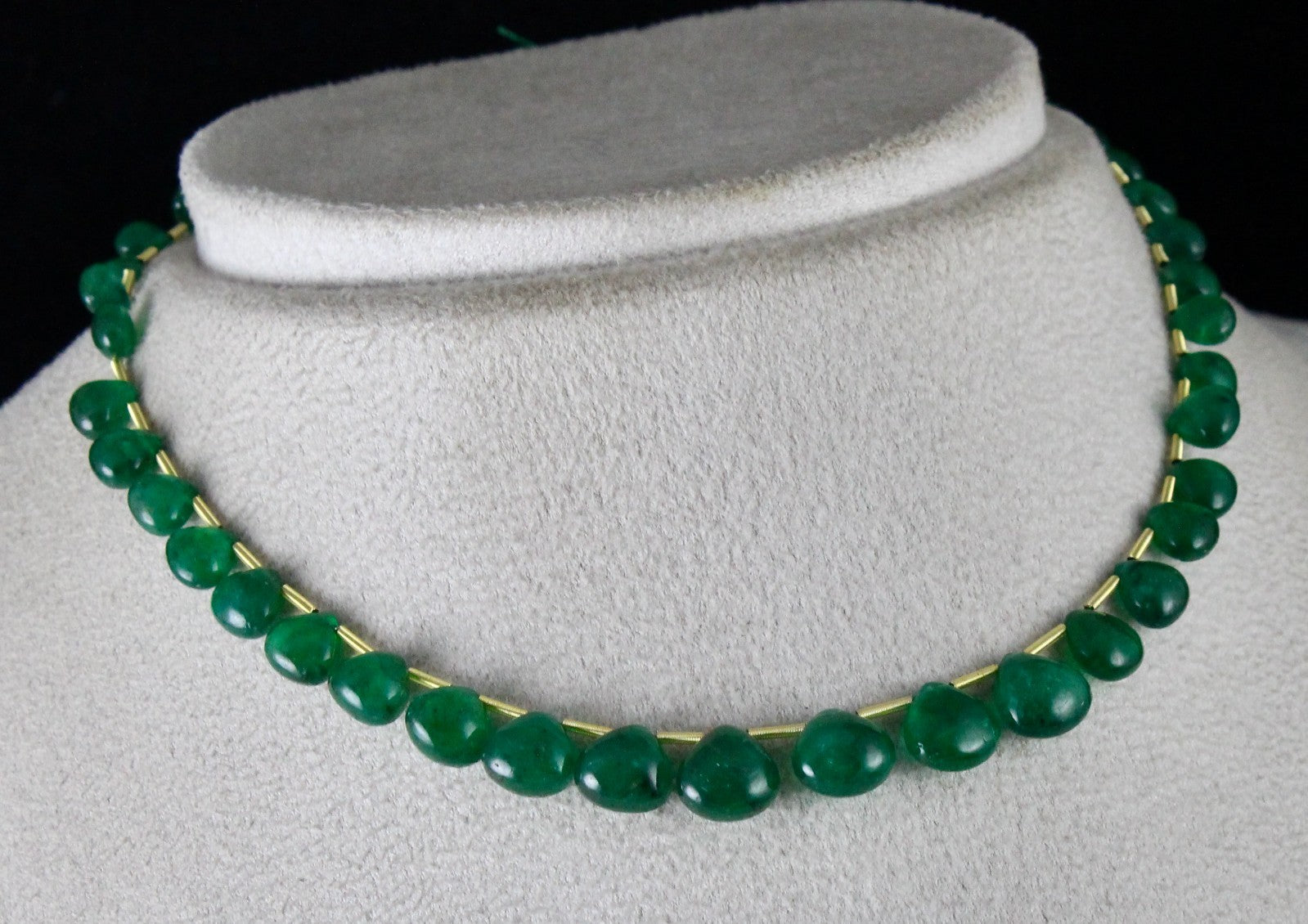 Certified Natural Emerald Teardrop Heart 34p 53.43 Ct Hanging Gemstone Designing