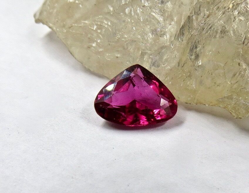 NATURAL PINK TOURMALINE RUBELLITE HEART CUT 3.83 CARATS GEMSTONE RING PENDANT