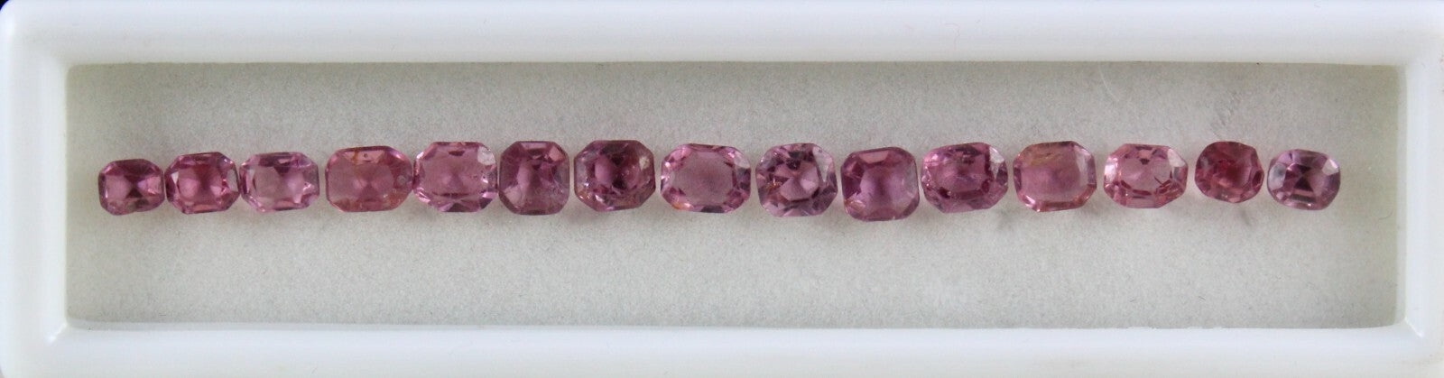 Certified Natural Old Spinel 10.95ct Cushion Cut 15pcs Bracelet Set