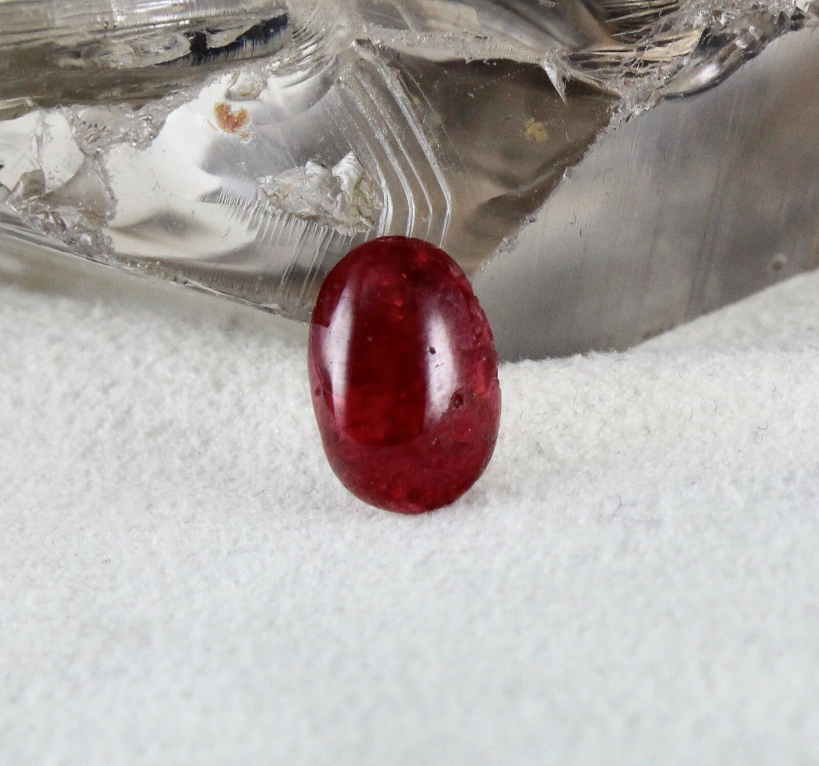 Certified Natural Red Spinel Cabochon 13x9mm Oval 4.88ct Gemstone Ring Pendant