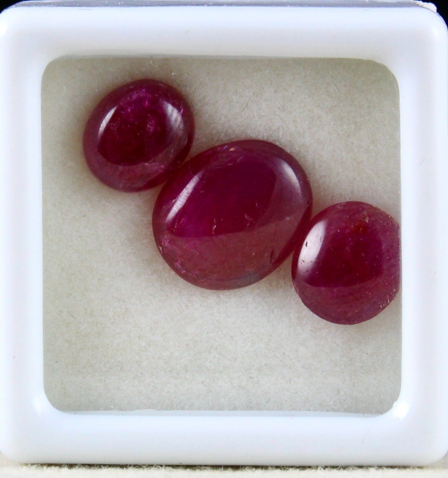 Certified Natural Ruby Oval Cabochon 8.02 Ct Loose Gem For 3 Stone Ring Design