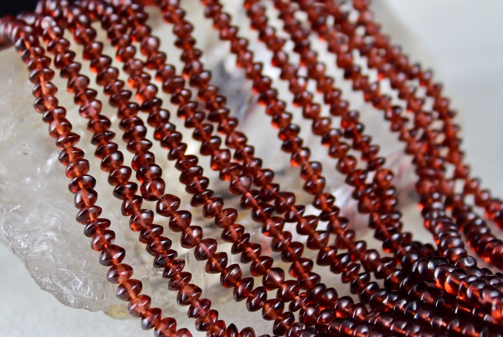 Natural Red Garnet Round 6 L 523 Ct Gemstone Fashion Beaded Necklace Accessories