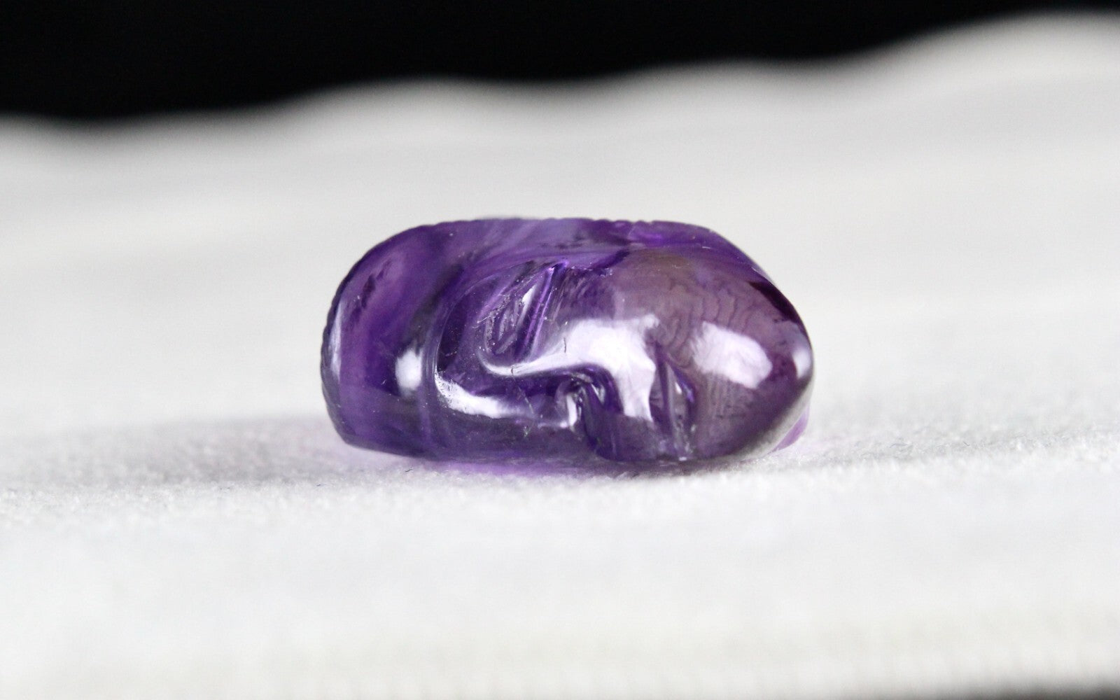 Natural Amethyst 40.95 Ct Carved Face Cabochon Gemstone Pendant Design