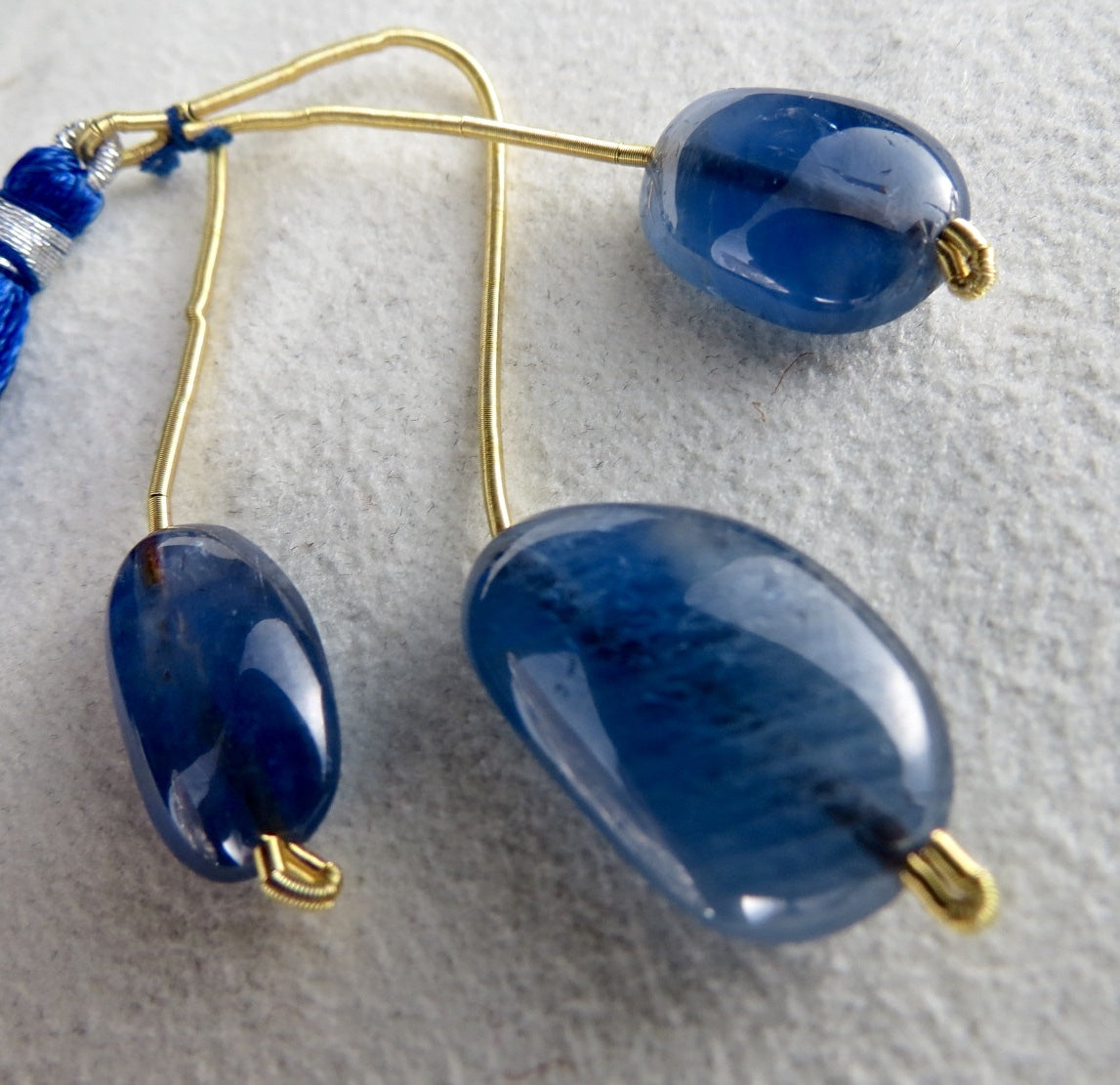 Certified Natural Blue Sapphire 37.15 Ct Drilled Cabochon Pendant Earring