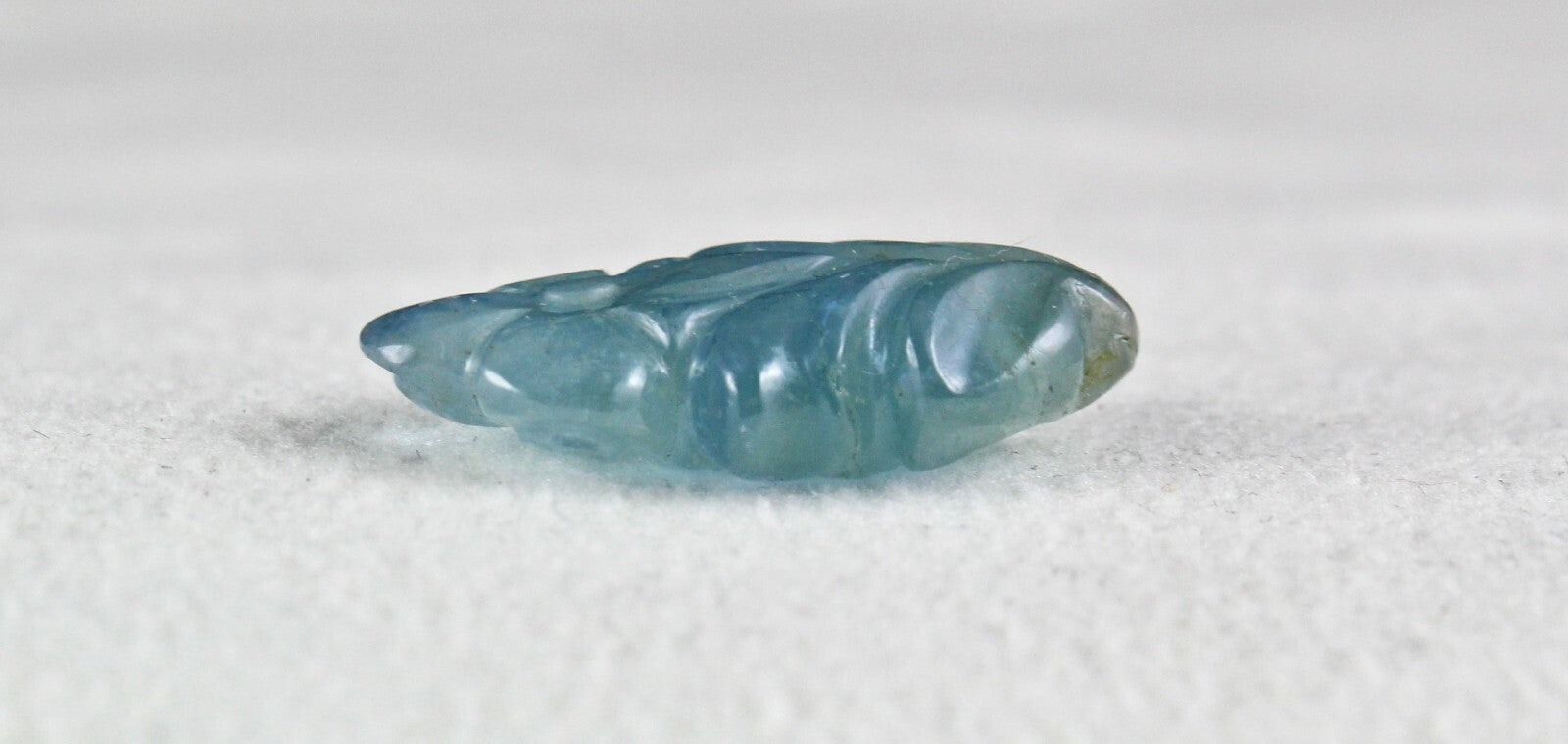 Natural Blue Aquamarine Carved Flower Gemstone 15.83 Ct For Pendant Designing