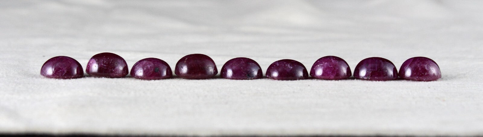 Certified Natural Unheated Ruby Cabochon 53.90ct Sterling Silver Bracelet