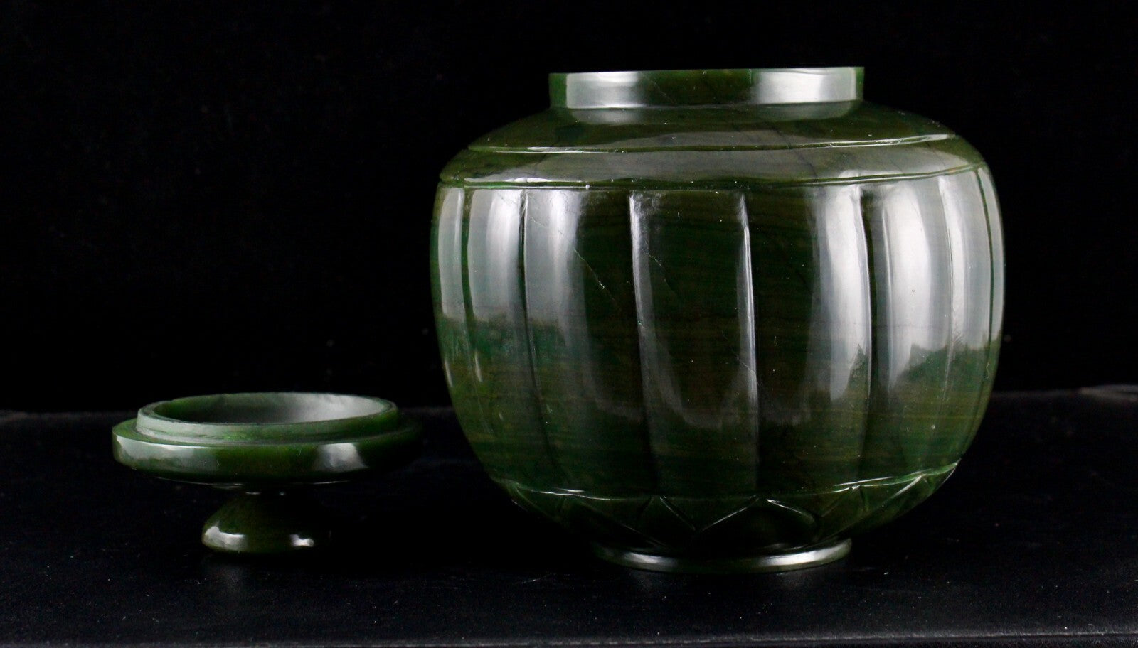 Rare 5" Green Moss Agate 4400ct Gemstone Carved Pot For Home Decor